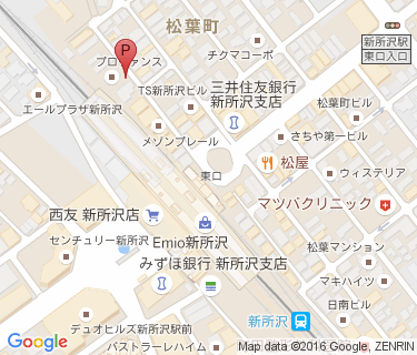 三井のリパーク 新所沢駅前駐輪場の地図