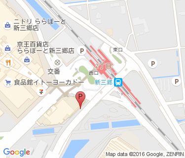 三井のリパーク 新三郷駅前第2駐輪場の地図