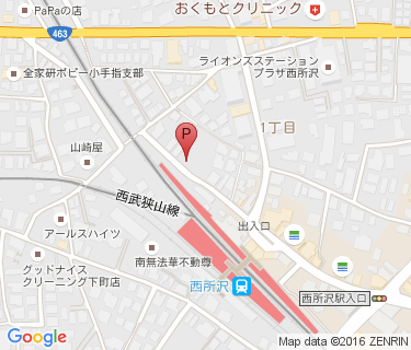 三井のリパーク 西所沢駅前駐輪場の地図
