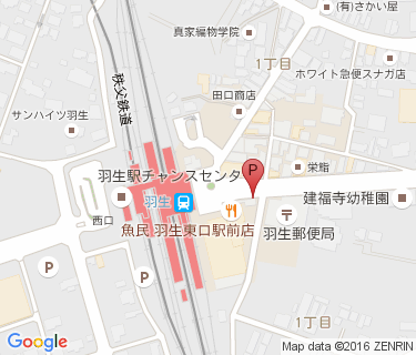 三井のリパーク 羽生駅前第2駐輪場の地図
