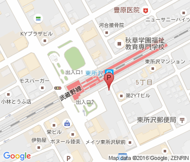 三井のリパーク 東所沢駅前第2駐輪場の地図