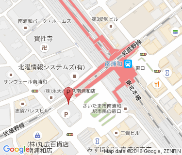 システムサイクル南浦和駅前の地図