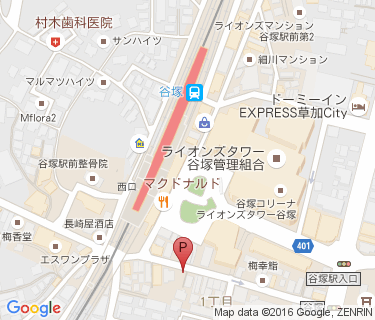 三井のリパーク 谷塚駅前駐輪場の地図