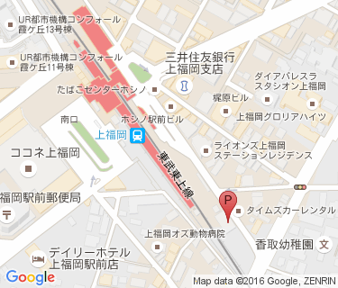 上福岡駅北口駐輪場の地図