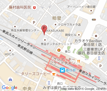 TOBU PARK 春日部駅東口加藤駐輪場の地図