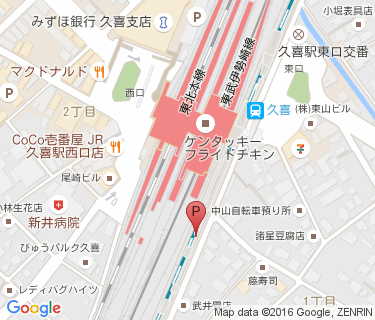TOBU PARK 久喜駅東口駐輪場の地図