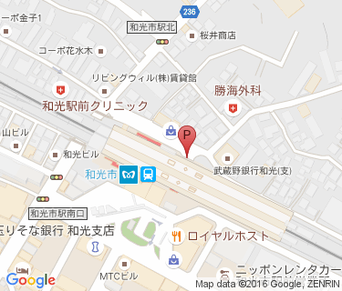 TOBU PARK 和光市駅北口駐輪場の地図