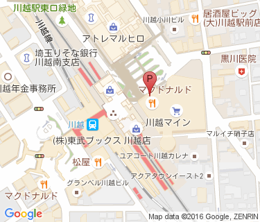 TOBU PARK 川越駅前第1・第2駐輪場の地図