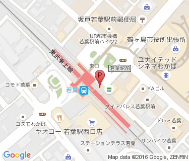 TOBU PARK 若葉駅東口駐輪場の地図