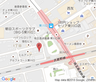 TOBU PARK 東川口駅北口駐輪場の地図