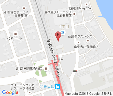 北春日部駐輪場の地図