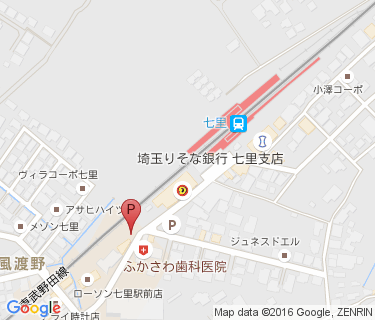 七里駅駐輪場の地図