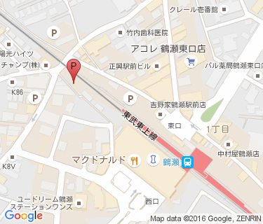 TOBU PARK 鶴瀬駅西口駐輪場の地図