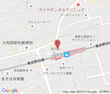 TOBU PARK 大和田駅北口駐輪場の地図