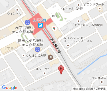 ふじみ野駅西口調整池駐輪場の地図