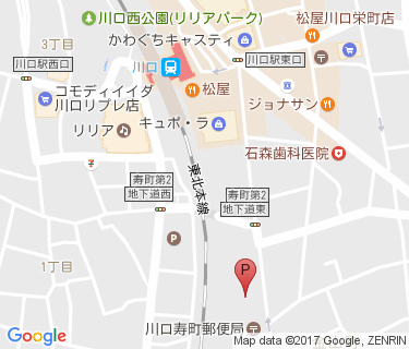 川口駅第1自転車置場の地図