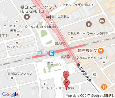 東川口駅前駐輪場の地図