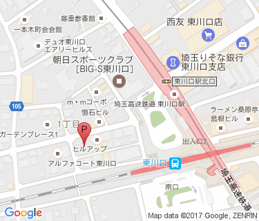 東川口自転車駐車場の地図
