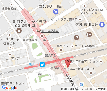 東川口駅南口サイクルポート第2の地図