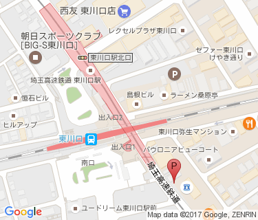 東川口駅前第1コイン式駐輪場の地図