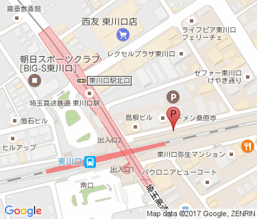 東川口駅第1自転車置場の地図