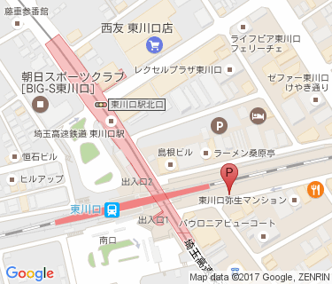 東川口駅第2自転車置場の地図