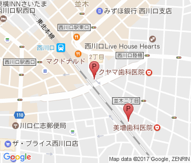 西川口駅第1自転車置場の地図