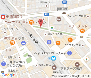 蕨駅第1自転車置場の地図