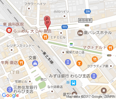 蕨駅第2自転車置場の地図