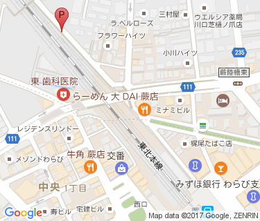 蕨駅第7自転車置場の地図