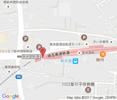 CCP新井宿駅西口第1駐輪場の地図