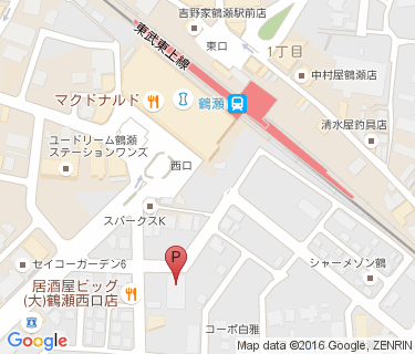 鶴瀬駅西口自転車駐車場の地図