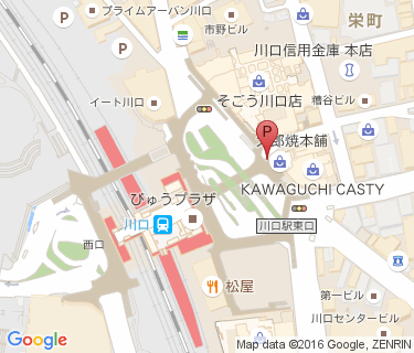 川口駅東口地下自転車駐車場の地図