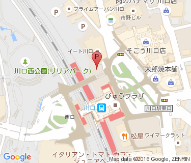 川口駅前駐輪場の地図