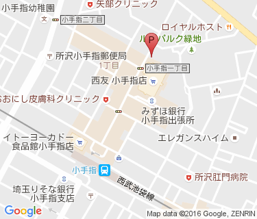 サイカパーク 西友小手指店駐輪場 Bエリアの地図