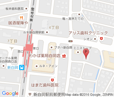 新白岡駅東口自転車駐車場の地図
