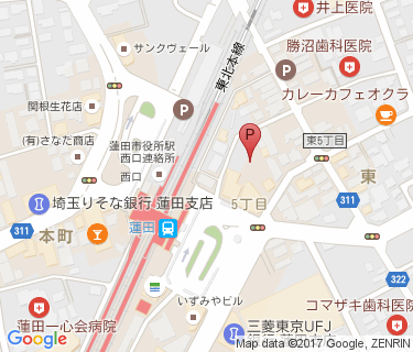蓮田駅東第2自転車駐車場の地図