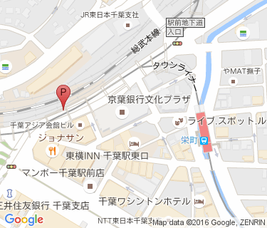 千葉駅東口地下自転車駐車場の地図