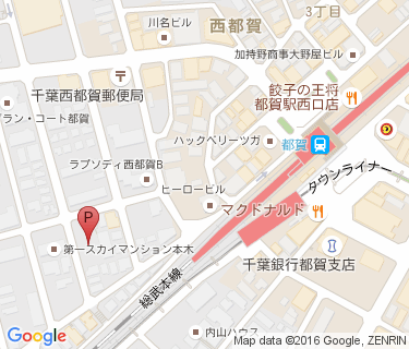 都賀駅第2自転車駐車場の地図