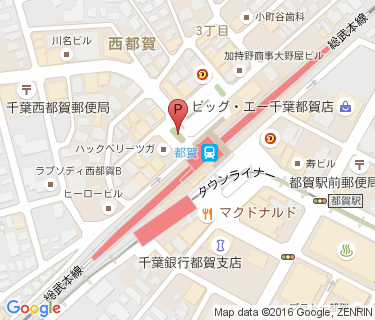 都賀駅第8自転車駐車場の地図
