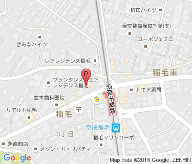 京成稲毛駅第1自転車駐車場の地図