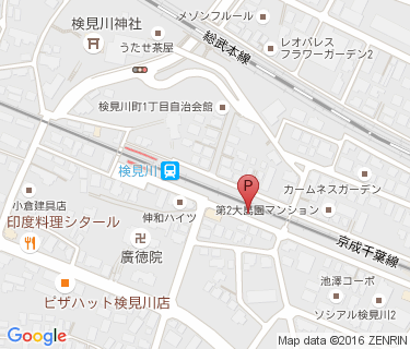 検見川駅第1自転車駐車場の地図