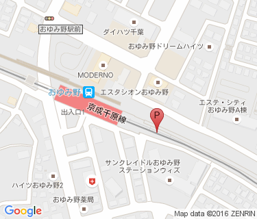 おゆみ野駅第1自転車駐車場の地図