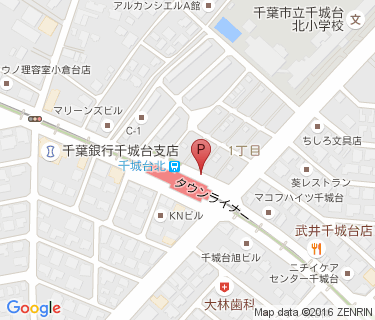 千城台北駅第1自転車駐車場の地図
