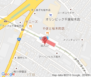 桜木駅第1自転車駐車場の地図