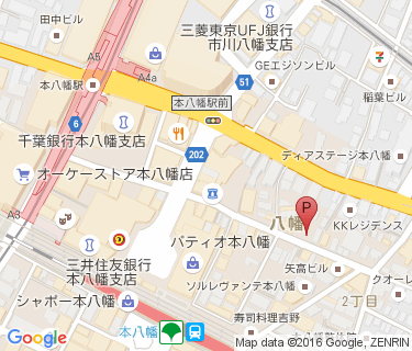 三井のリパーク 本八幡駅前駐輪場の地図