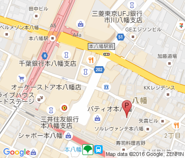 三井のリパーク 本八幡駅前第2駐輪場の地図
