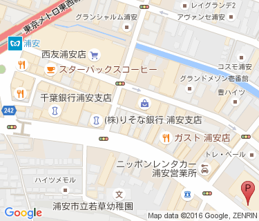 ダイエー浦安駅前店駐輪場の地図