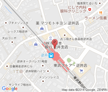TOBU PARK 逆井駅東口駐輪場の地図