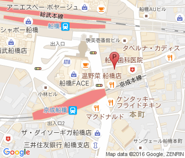 京成バイクパーク船橋本町第1の地図